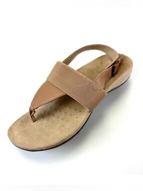 Vionic Danita nude thong sandals Size 10 womens casual neutral comfort Orthotic
